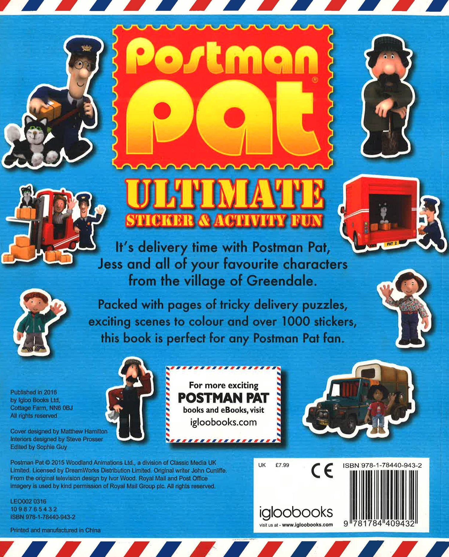 Postman Pat Sticker Chart Postman Pat Ultimate Sticker & Activity – BookXcess
