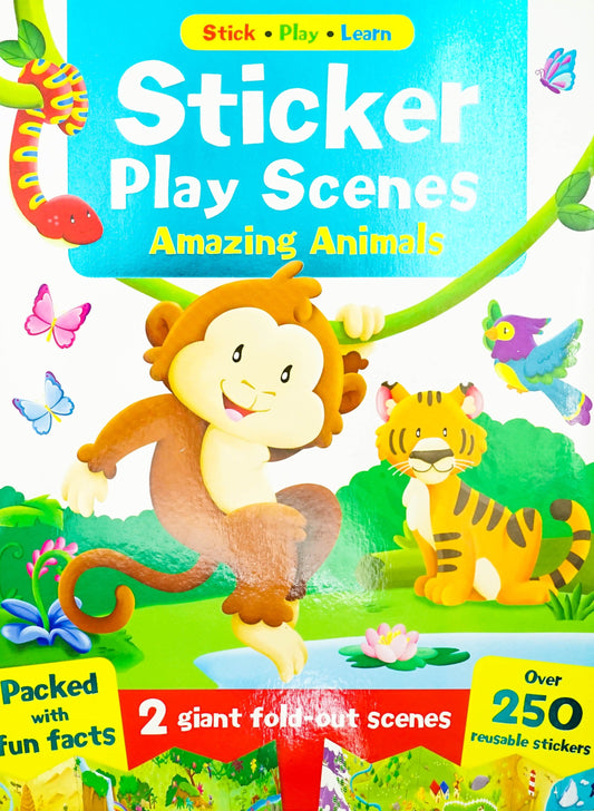 Sticker Play Scenes Amazing Animals