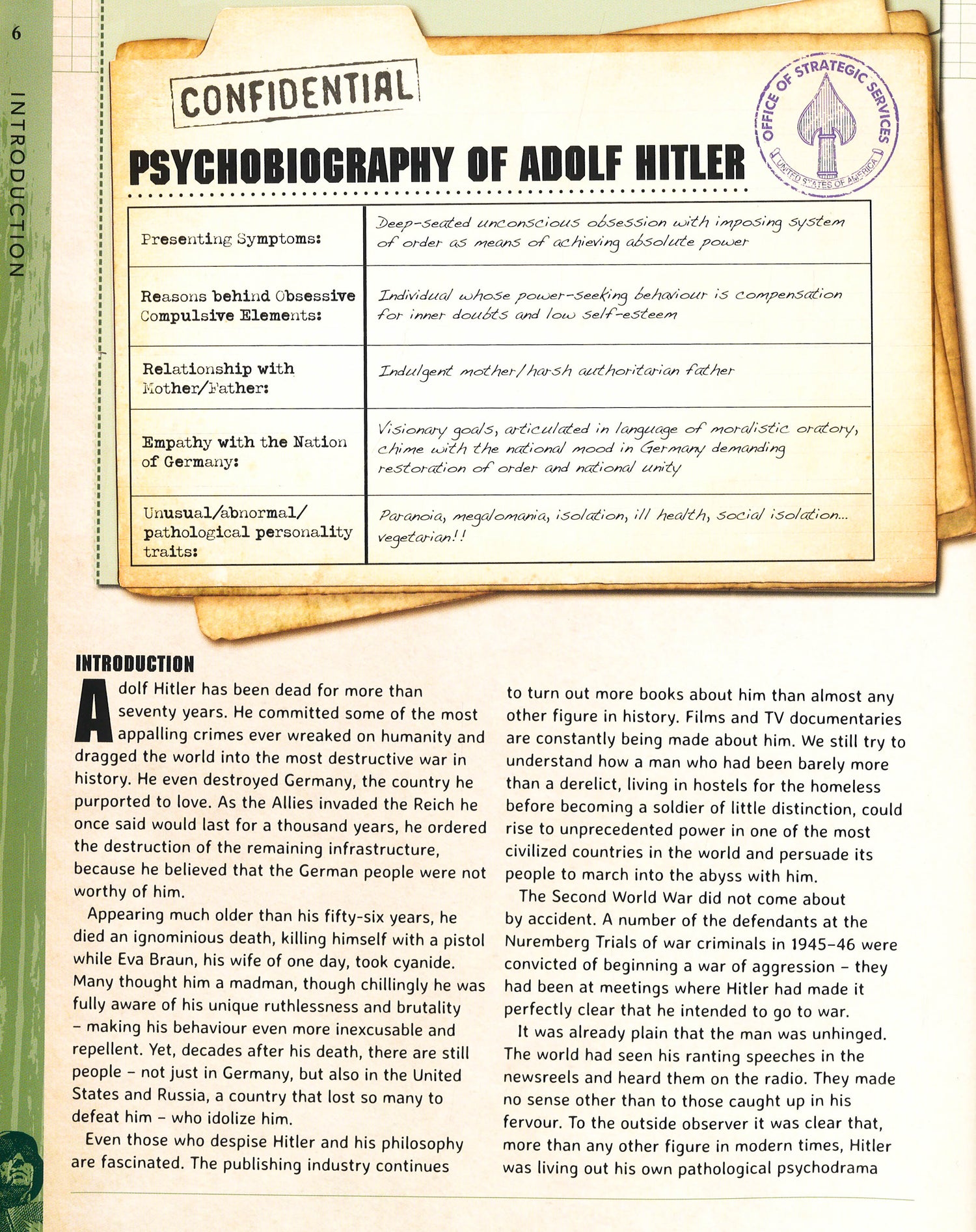 Psychopathogram Hitler Hitler: The Psychiatric Files – BookXcess