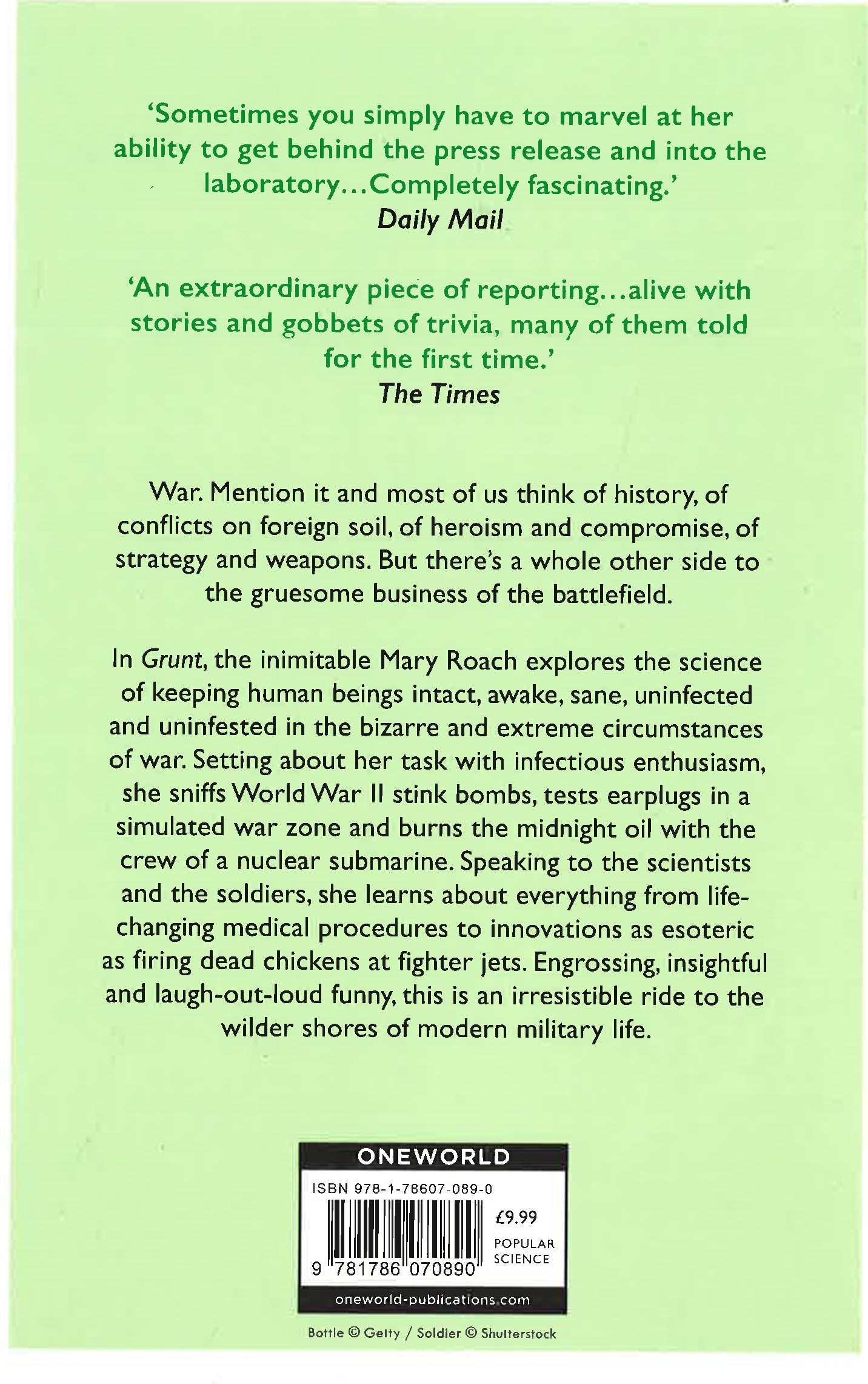 Grunt: The Curious Science Of Humans At War – Mary Roach (Paperback, Good)