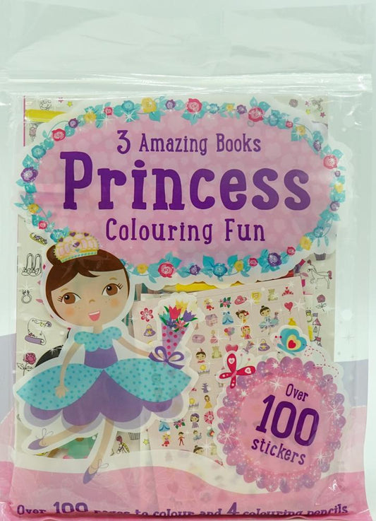 3 Amazing Books Princess Colouring Fun