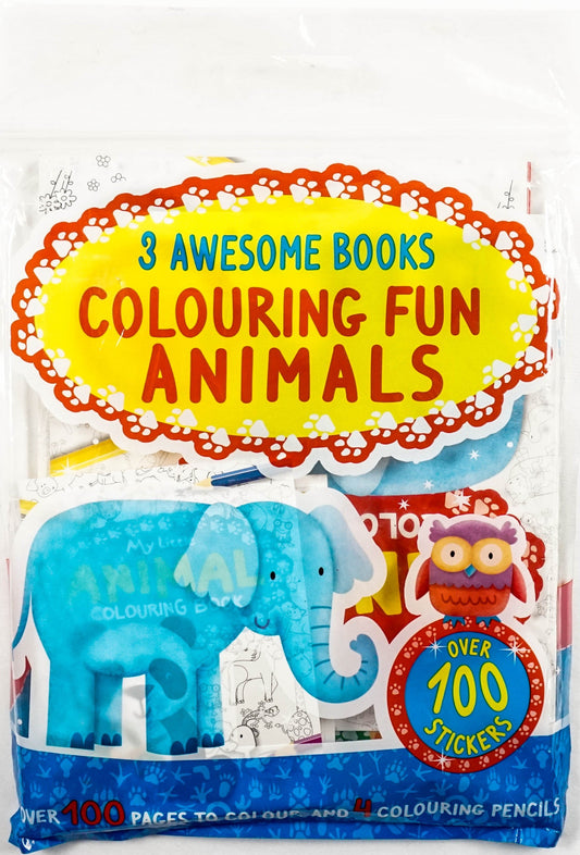 3 Awesome Books Colouring Fun Animals
