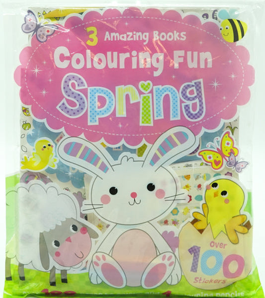 3 Awesome Books Coluring Fun: Spring