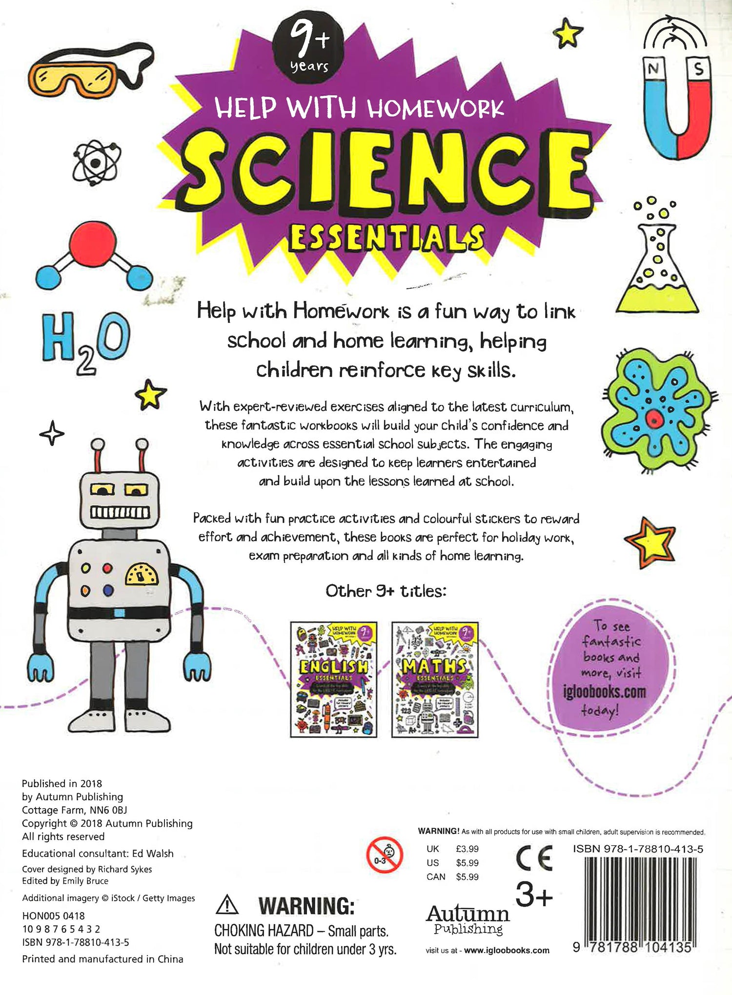 Science Help Book Cover HELP WITH HOMEWORK: SCIENCE ESSENTIALS 9+ YEARS – BookXcess