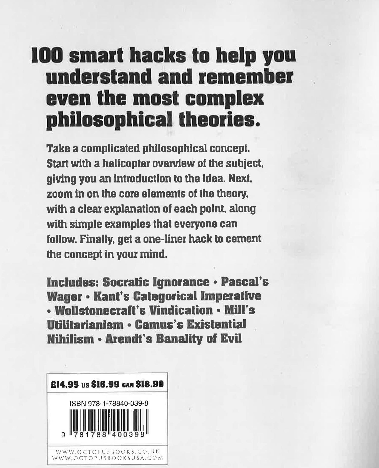 Philosophy Hacks: Shortcuts To 100 Ideas – BookXcess