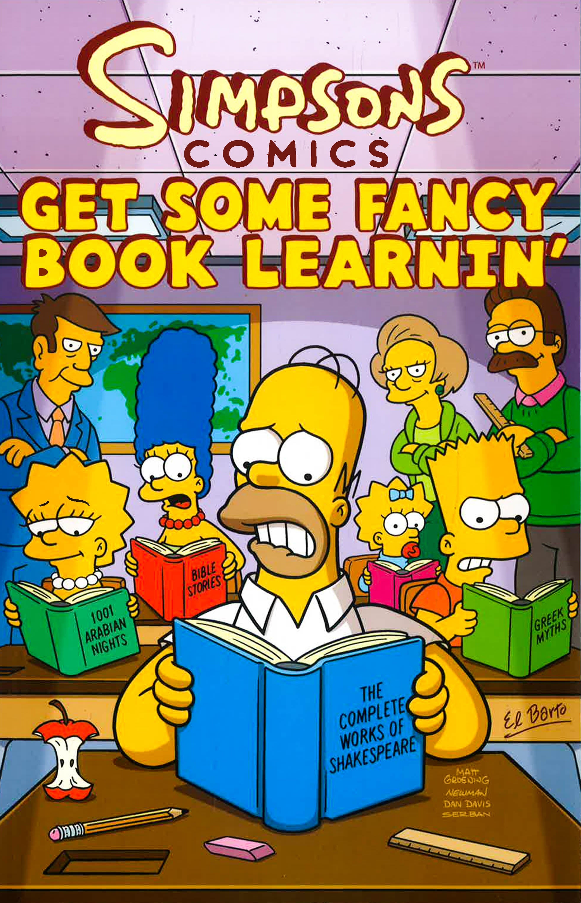 Simpsons Library Fun Simpsons Comics: Get Some Fancy Book Learnin' – BookXcess