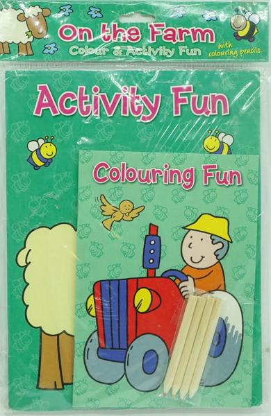 On The Farm - Colour And Activity Fun (2 Books)
