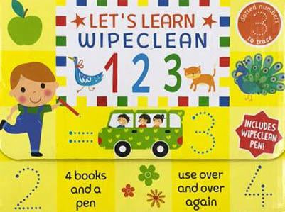 Pre-School / Reception Kids Lets Learn Wipe Clean 123 Learning Pack Ages 3+