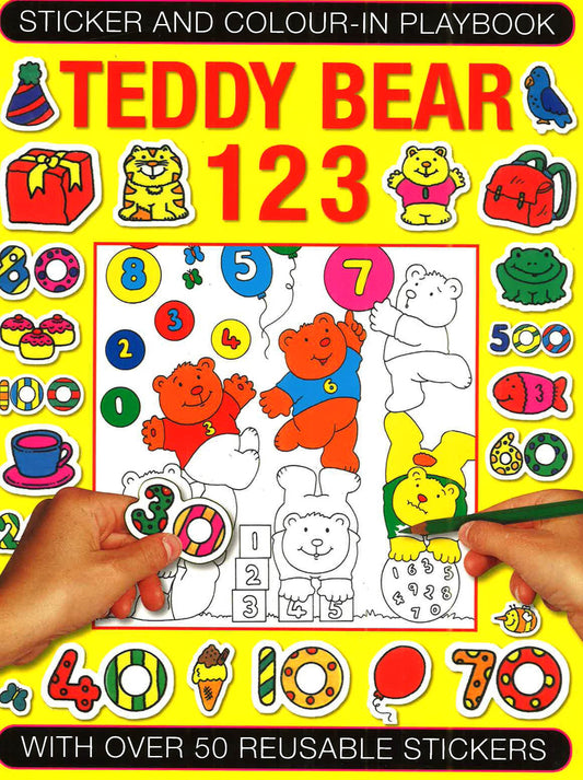Sticker & Color In Playbook:Teddy Bear