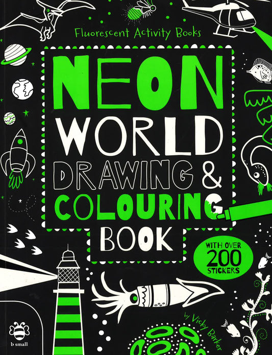(Original Price RM14.90) Neon World Drawing & Colouring Book