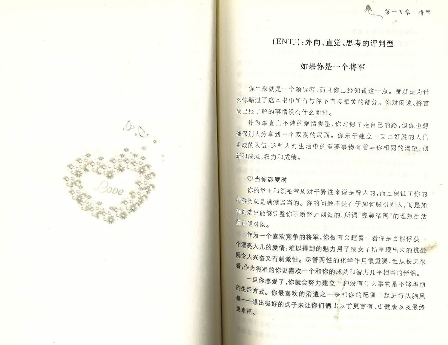 简单的爱情类型配对书