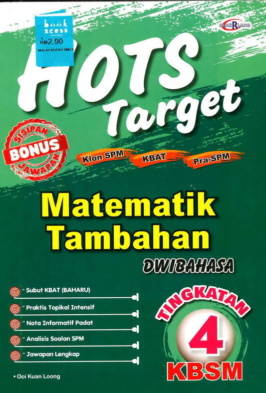 Hots Target Matematik Tambahan Dwibahasa Tingkatan 4 KBSM