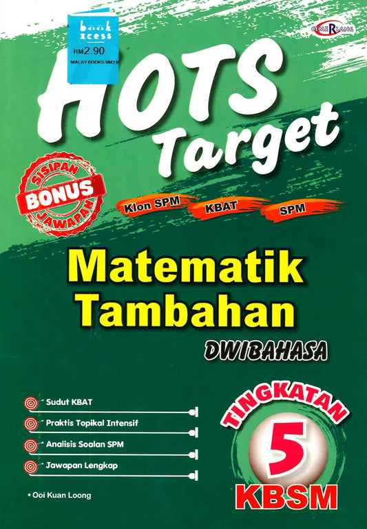 Hots Target Matematik Tambahan Dwibahasa Tingkatan 5 KBSM