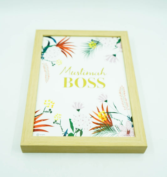 Muslimah Boss Framed Print Art A4