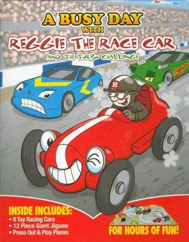 A Busy Day With Reggie the Race Car - Book And Jigsaw