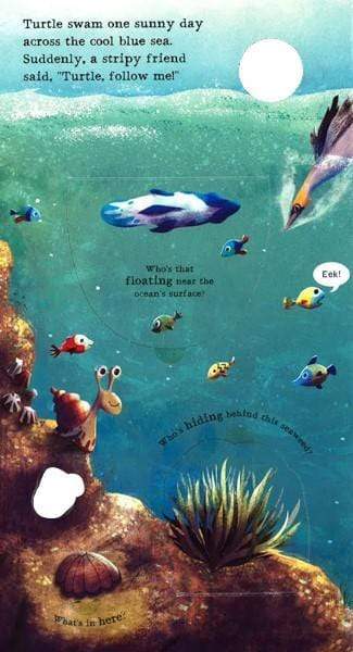 A Lift-And-Learn Peek-Through Book: Down Down In The Sea