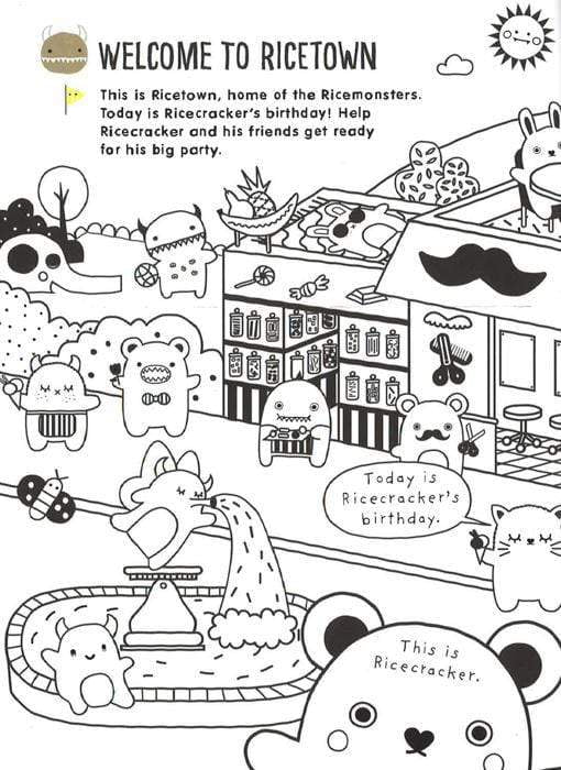 A Ricemonster Colouring And Activity Book: A Day In Ricetown