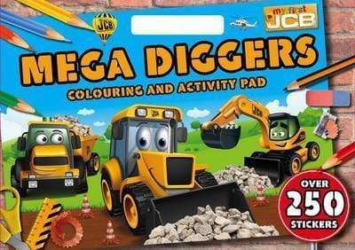 A3 COLOURING PAD JCB: MEGA DIGGER COLOURING