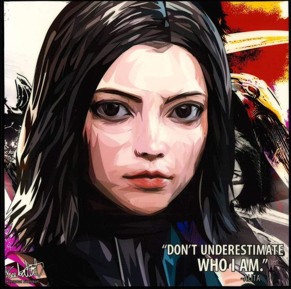 ALITA_DON'T UNDERESTIMATE POP ART (10X10)