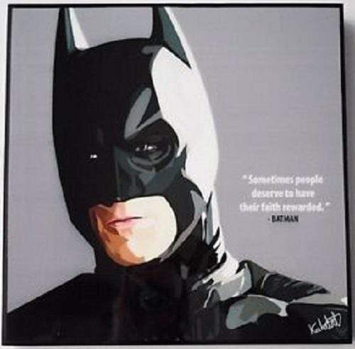 BATMAN_GREY- SOMETIMES PEOPLE POP ART (10'X10')