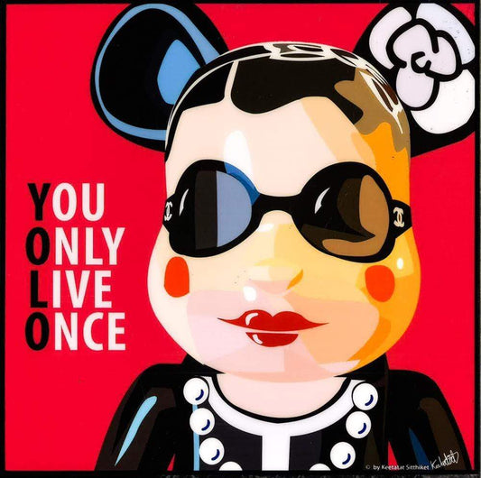 BB: YOU ONLY LIVE ONCE POP ART (10X10)