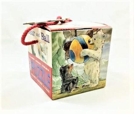 Bear And Ball Square Jigsaw Puzzle