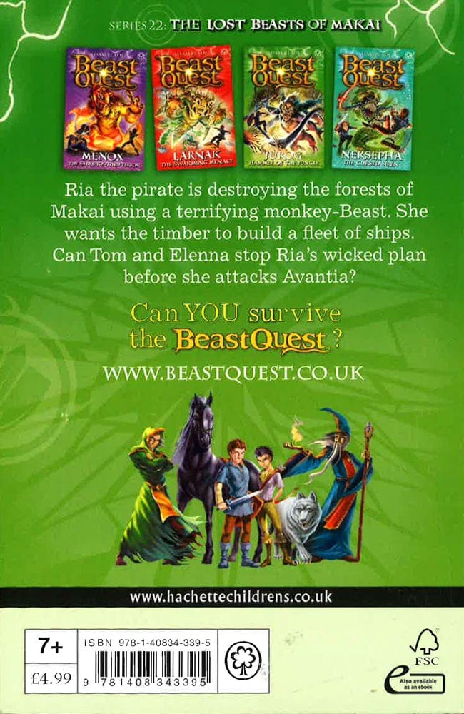 Beast Quest: Jurog, Hammer Of The Jungle: Series 22 Book 3