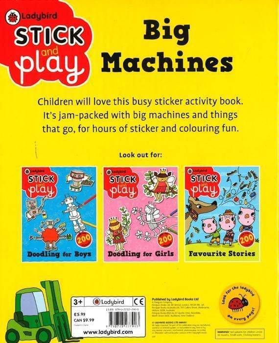 Big Machines: Ladybird Stick And Play Activity Book