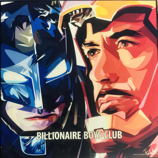 BILLIONAIRE BOYS CLUB: BATMAN & TONY STARK POP ART 10X10