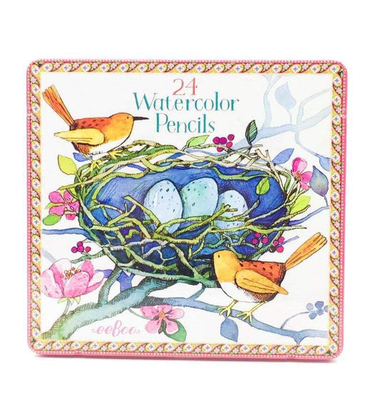 Birds Nest Watercolor Pencils 24-Count