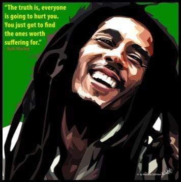 BOB MARLEY GREEN POP ART (10X10)