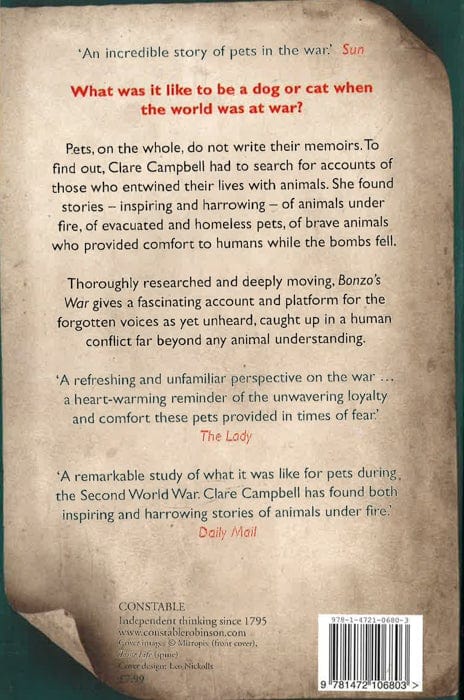 Bonzo's War: Animals Under Fire 1939 -1945