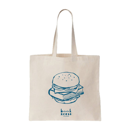 BOOK HAMBURGER TOTE BAG