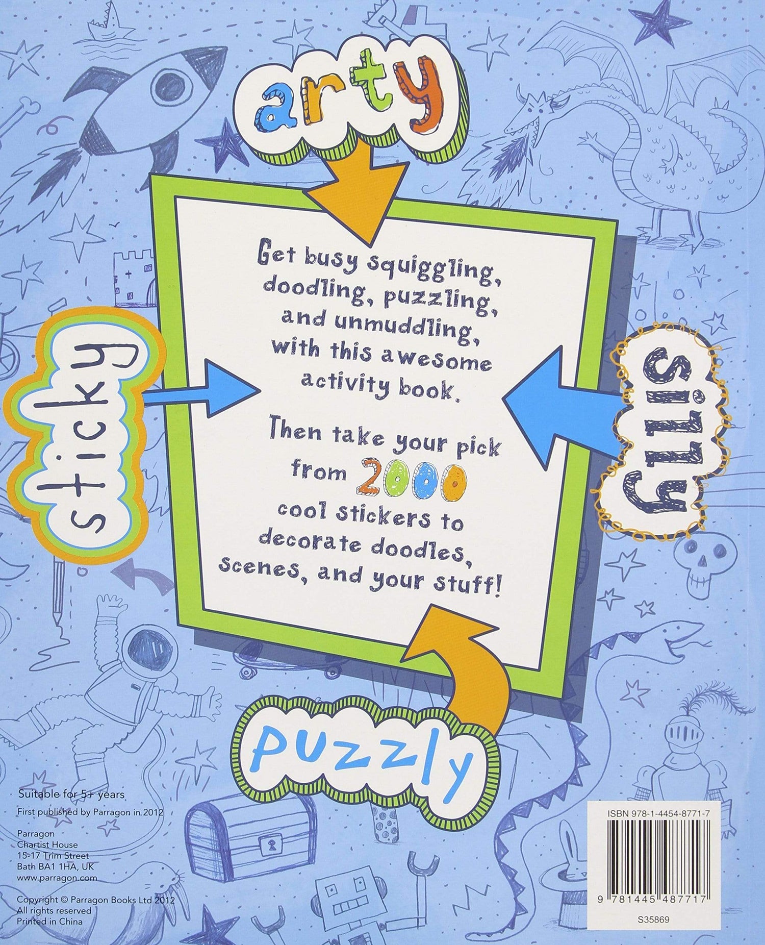 Boys 2000 Stickers, Arty, Silly,Puzzly and Sticky