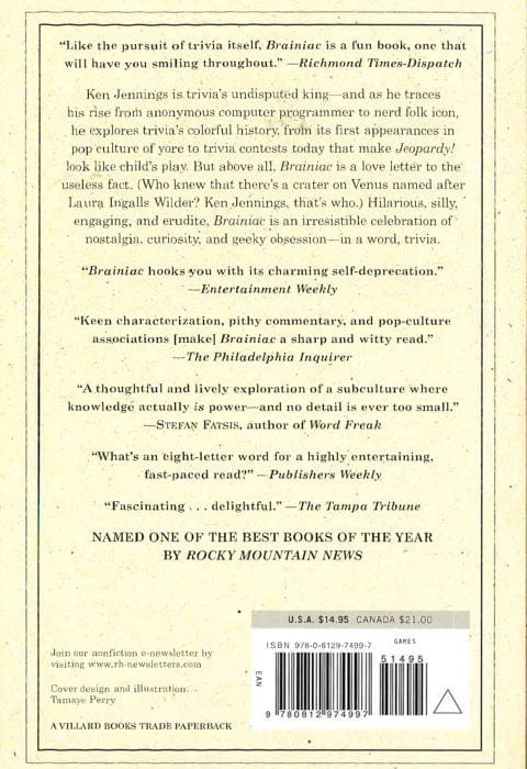 Brainiac: Adventures In The Curious, Competitive, Compulsive World Of Trivia Buffs