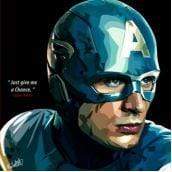 CAPTAIN AMERICA VER 1 POP ART (10X10)