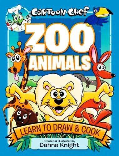 Cartoon Chef Zoo Animals: Learn to Draw and Cook