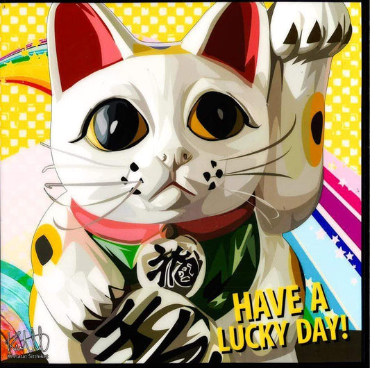 CAT LUCKY DAY,(10X10) POP ART