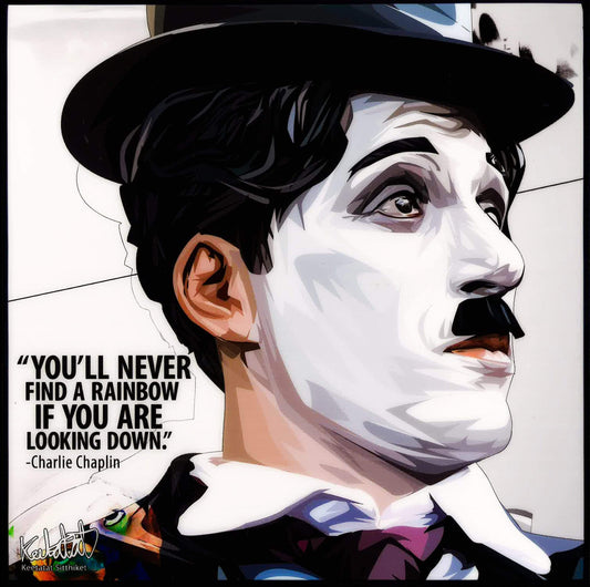CHARLIE CHAPLIN VER2,(10X10) POP ART