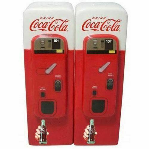 COCA-COLA CERAMIC VENDING MACHINE S&P SHAKERS