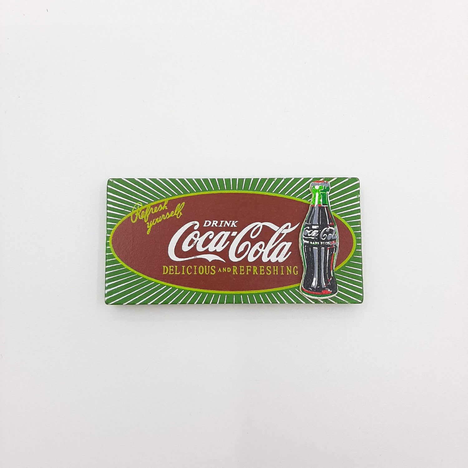 Coca - Cola Wood Delicious And Refreshing Magnet