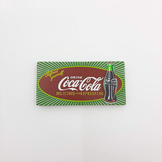 Coca - Cola Wood Delicious And Refreshing Magnet