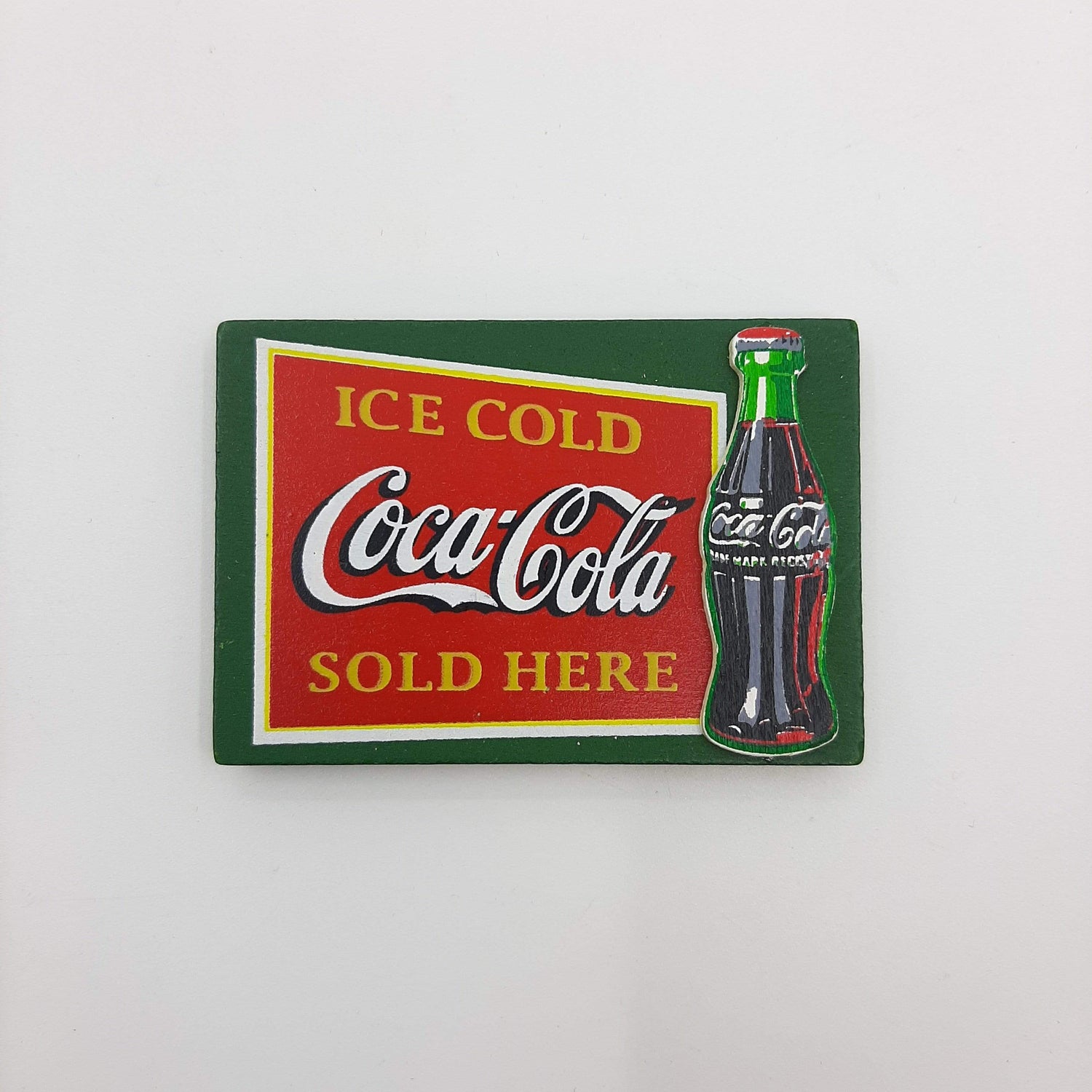 COCA - COLA WOOD ICE COLD SOLD HERE MAGNET