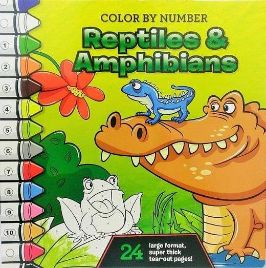 Color By Number: Reptiles And Amphibians