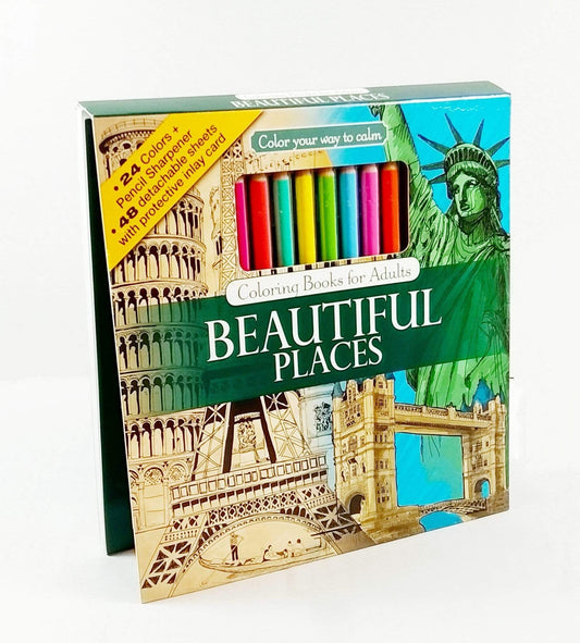 Coloring Books For Adults: Beautiful Places