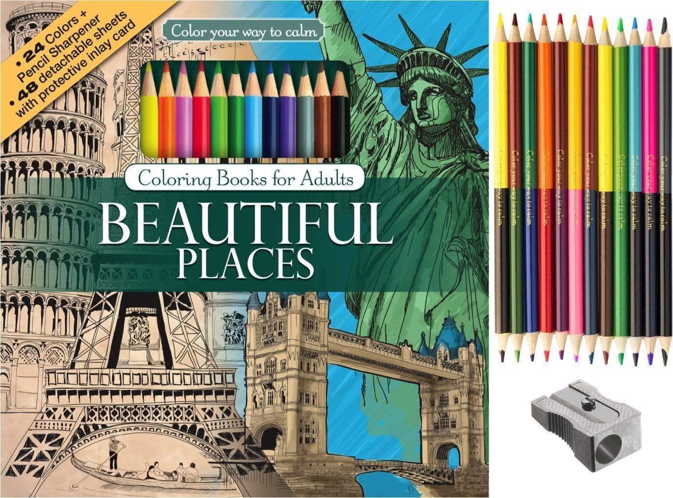 Coloring Books For Adults: Beautiful Places