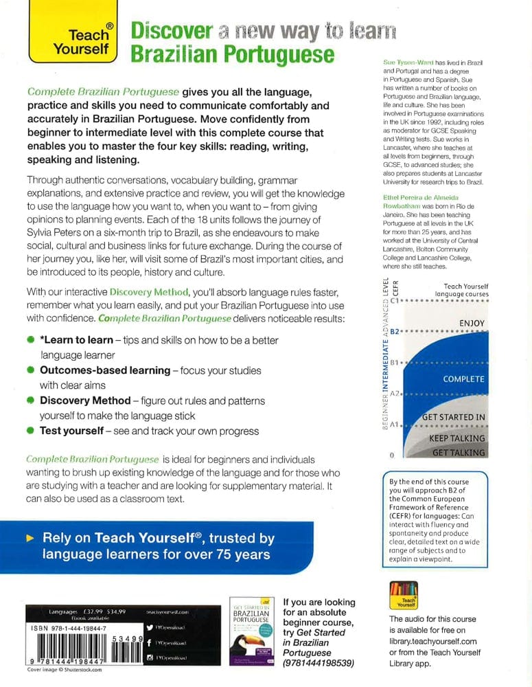 Complete Brazilian Portuguese Beginner To Intermediate Course: (Book And Audio Support)