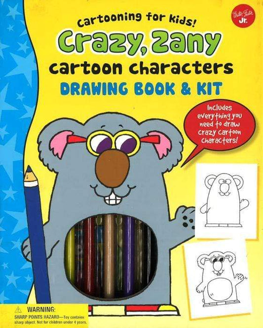 Crazy, Zany Cartoon Characters Drawing Book And Kit