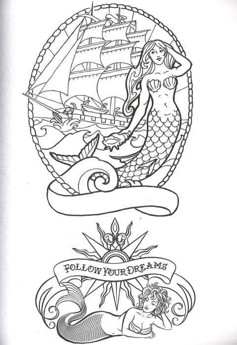 Creative Coloring For Grown-Ups: Tattoo Designs