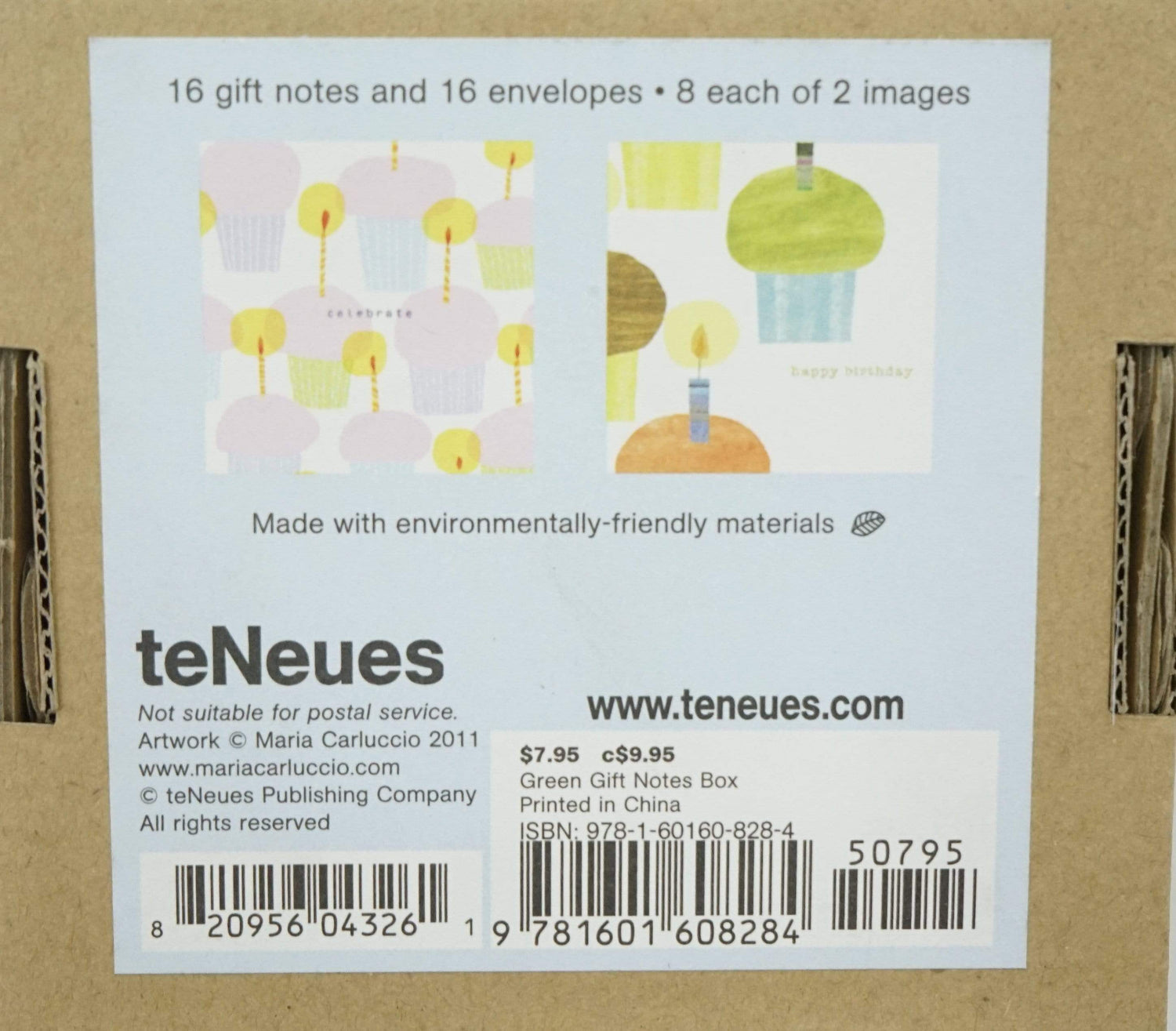 Cupcake Wishes Greengift-Notes